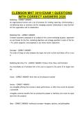 CLEMSON MKT 3010 EXAM 1 QUESTIONS &NewLine;WITH CORRECT ANSWERS 2026