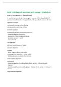 BIOL 1108 Exam 5 questions and answers Graded A&plus;&NewLine;what are the organs of the digestive system&NewLine;1&period; mouth 2&period; salivary glands 3&period; esophagus 4&period; stomach 5&period; liver 6&period; gallbladder 7&period;&NewLine;pancreas 8&period; small intestine 9&period; large intestine 10&period; appendix 11&period; rectum 13&period; anus