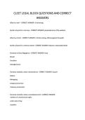 CLEET LEGAL BLOCK QUESTIONS AND CORRECT &NewLine;ANSWERS 