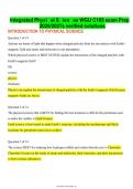 Integrated Physical Sciences WGU C165 Exam Prep 2026&sol;2027 &vert; Verified Solutions