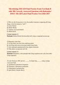 Microbiology BIO 420 Final Practice Exam Test Bank B &NewLine;with 300 Correctly Answered Questions with Rationales&sol; &NewLine;BMCC Bio 420 Latest Final Practice Test 2026-2027