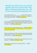 2026-2027 Latest SOCE Practice Test with 250 Questions and Correct Answers&sol; SOCE- State Officer Certification Exam Practice Test &ndash; 250 Correctly Answered Practice Questions &lpar;New&excl;&rpar;