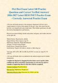 iNet Hesi Exam Latest 160 Practice Questions and Correct Verified Answers&sol; 2026-2027 Latest HESI INET Practice Exam &ndash; Correctly Answered Practice Exam 