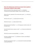 BIOL 101 Cardiovascular and Immune System Exam questions&NewLine;and answers Graded A&plus; latest update&NewLine;What is the function of the cardiovascular system&quest; - Maintains&NewLine;homeostasis by transporting blood&comma; oxygen&comma; nutrients&comma; hormones&comma; and wastes&period;&NewLine;What are the main c