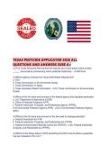 TEXAS PESTICIDE APPLICATOR 2026 ALL QUESTIONS AND ANSWERS SURE A&period;pdf