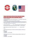 TEXAS PESTICIDE APPLICATOR UPDATED FINAL EXAM QUESTIONS AND ANSWERS SURE A&period;pdf