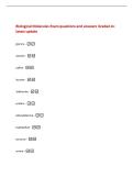 Biological Molecules Exam questions and answers Graded A&plus;&NewLine;latest update&NewLine;