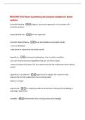 BIOLOGY 101 Exam questions and answers Graded A&plus; latest&NewLine;update&NewLine;Scientific Method -A logical&comma; systematic approach to the solution of a&NewLine;scientific problem&NewLine;laws&sol;scientific law -are not explained&NewLine;scientific theory&sol;theory -must be testable w consistent re