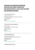 COMMUNITY DEVELOPMENT EXAMINATION &NewLine;QUESTIONS AND CORRECT ANSWER WITH &NewLine;EXPLANATION GRADED A&plus; STUDY GUIDE