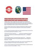 TEXAS PESTICIDE APPLICATOR STUDY 2026 GUIDE QUESTIONS AND ANSWERS SURE A&period;pdf