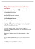 Biology 101 First Exam questions and answers Graded A&plus;&NewLine;latest update&NewLine;What are characteristics of living things -1&period; Living things contain nucleic&NewLine;acids&comma;proteins&comma; carbohydrates&comma; and lipids&period;&NewLine;2&period; Living things are composed of cells&NewLine;3&period; Living things grow a