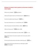 Biology 101 Genetics Exam questions and answers Graded A&plus;&NewLine;latest update&NewLine;Who was not a biologist&quest; -King Solomon&NewLine;What was the approximate time of the Renaissance&quest; -1500 A&period;D&period;&NewLine;Are cells the smallest known