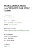 NCSSM EXAMINATION TEST 2026&NewLine;COMPLETE QUESTIONS AND CORRECT&NewLine;ANSWERS&NewLine;