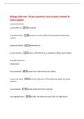 Biology 430 Unit 1 Exam questions and answers Graded A&plus;&NewLine;latest update&NewLine;anterior&sol;posterior&NewLine;ventral&sol;dorsal -front&sol;back&NewLine;superficial&sol;deep -toward or at the body surface&sol;away from the body&NewLine;surface&NewLine;superior&sol;inferior -