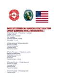 SWIFT RIVER MEDICAL SURGICAL UPDATED ACTUAL LATEST QUESTIONS AND ANSWERS SURE