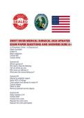 SWIFT RIVER MEDICAL SURGICAL 2026 UPDATED EXAM PAPER QUESTIONS AND ANSWERS SURE
