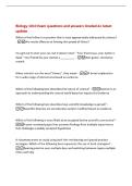 Biology 1010 Exam questions and answers Graded A&plus; latest&NewLine;update&NewLine;Which of the follow is a question that is most appropriately addressed by science&quest;&NewLine;-Are masks effective at limiting the spread of illness&quest;&NewLine;You got out to start your car&comma; but it doesn