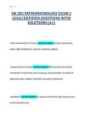 NR 283 PATHOPHYSIOLOGY EXAM 2&NewLine;2026&vert;CERTIFIED QUESTIONS WITH&NewLine;SOLUTIONS &lpar;A&plus;&rpar;