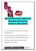 NR 324 EXAM COMPLETE PACKAGE DEAL