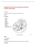 Biology test Cell structure Exam questions and answers&NewLine;Graded A&plus; latest update