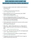 USPS CERTIFICATION SCRIPT 2026&NewLine;QUESTIONS WITH SOLUTIONS GRADED A&plus;&NewLine;