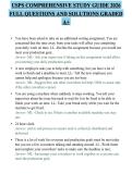 USPS COMPREHENSIVE STUDY GUIDE 2026&NewLine;FULL QUESTIONS AND SOLUTIONS GRADED&NewLine;A&plus;