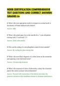 NDEB CERTIFICATION COMPREHENSIVE&NewLine;TEST QUESTIONS AND CORRECT ANSWERS&NewLine;GRADED A&plus;