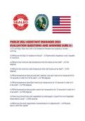 PUBLIX DELI ASSISTANT MANAGER 2026 EVALUATION QUESTIONS AND ANSWERS SURE