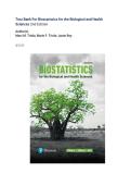 Test Bank for Biostatistics for the Biological and Health Sciences&comma; 2nd Edition by Marc M&period; Triola&comma; Mario F&period; Triola & Jason Roy