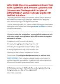 WGU D658 Objective Assessment Exam Test Bank Questions and Answers Updated 2026 &vert; Assessment Strategies & Principles of Differentiation Complete Study Guide with Verified Solutions