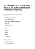 NDFS 100 EXAM 3 BYU 2026 BONE HEALTH&NewLine;AND CALCIUM METABOLISM ASSESSMENT&NewLine;PAPER VERIFIED STUDY PACK