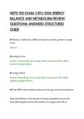 NDFS 100 EXAM 3 BYU 2026 ENERGY&NewLine;BALANCE AND METABOLISM REVIEW&NewLine;QUESTIONS ANSWERS STRUCTURED&NewLine;GUIDE