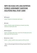 NDFS 100 EXAM 3 BYU 2026 NUTRITION&NewLine;SCIENCE ASSESSMENT QUESTIONS&NewLine;SOLUTIONS FINAL STUDY GUIDE&NewLine;