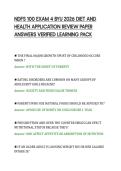 NDFS 100 EXAM 4 BYU 2026 DIET AND&NewLine;HEALTH APPLICATION REVIEW PAPER&NewLine;ANSWERS VERIFIED LEARNING PACK&NewLine;