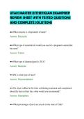 UTAH MASTER ESTHETICIAN EXAMPREP&NewLine;REVIEW SHEET WITH TESTED QUESTIONS&NewLine;AND COMPLETE SOLUTIONS