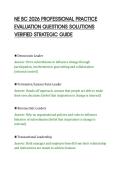 NE BC 2026 PROFESSIONAL PRACTICE&NewLine;EVALUATION QUESTIONS SOLUTIONS&NewLine;VERIFIED STRATEGIC GUIDE&NewLine;