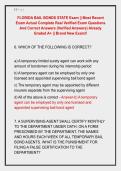 FLORIDA BAIL BONDS STATE Exam &vert;&vert; Most Recent &NewLine;Exam Actual Complete Real Verified Exam Questions &NewLine;And Correct Answers &lpar;Verified Answers&rpar; Already &NewLine;Graded A&plus; &vert;&vert; Brand New Exam&excl;&excl;