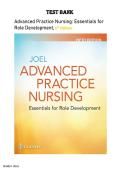 Test bank for Advanced Practice Nursing&colon; Essentials for Role Development 5th Edition by Lucille A&period; Joel&period; All 30 Chapter are included&period; Its a Q&A  A&plus; guide&period;