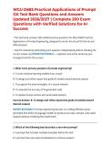 WGU D685 Practical Applications of Prompt OA Test Bank Questions and Answers Updated 2026&sol;2027 &vert; Complete 200 Exam Questions with Verified Solutions for A&plus; Success
