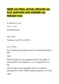 NEIEP 500 FINAL ACTUAL UPDATED 100&NewLine;PLUS QUESTIONS AND ANSWERS 100&NewLine;PERCENT PASS&NewLine;