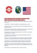 TEXAS PROMULGATED CONTRACTS UPDATED FINAL EXAM QUESTIONS AND ANSWERS SURE