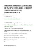 VARCAROLIS FOUNDATIONS OF PSYCHIATRIC&NewLine;MENTAL HEALTH NURSING 2026 ASSESSMENT&NewLine;SCRIPT DETAILED RESPONSES&NewLine;COMPREHENSIVE REVIEW