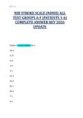 NIH STROKE SCALE &lpar;NIHSS&rpar; ALL&NewLine;TEST GROUPS A-F &lpar;PATIENTS 1-6&rpar;&NewLine;COMPLETE ANSWER KEY 2026&NewLine;UPDATE