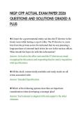 NIGP CPP ACTUAL EXAM PAPER 2026&NewLine;QUESTIONS AND SOLUTIONS GRADED A&NewLine;PLUS&NewLine;