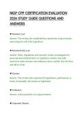 NIGP CPP CERTIFICATION EVALUATION&NewLine;2026 STUDY GUIDE QUESTIONS AND&NewLine;ANSWERS