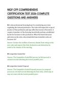NIGP CPP COMPREHENSIVE&NewLine;CERTIFICATION TEST 2026 COMPLETE&NewLine;QUESTIONS AND ANSWERS&NewLine;