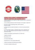 FLORIDA CIVICS LITERACY COMPREHENSIVE EXAM UPDATED QUESTIONS AND ANSWERS SURE