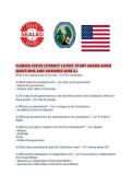 FLORIDA CIVICS LITERACY LATEST STUDY EXAMS GUIDE QUESTIONS AND ANSWERS SURE A&period;pdf