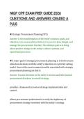 NIGP CPP EXAM PREP GUIDE 2026&NewLine;QUESTIONS AND ANSWERS GRADED A&NewLine;PLUS&NewLine;