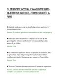 NJ PESTICIDE ACTUAL EXAM PAPER 2026&NewLine;QUESTIONS AND SOLUTIONS GRADED A&NewLine;PLUS